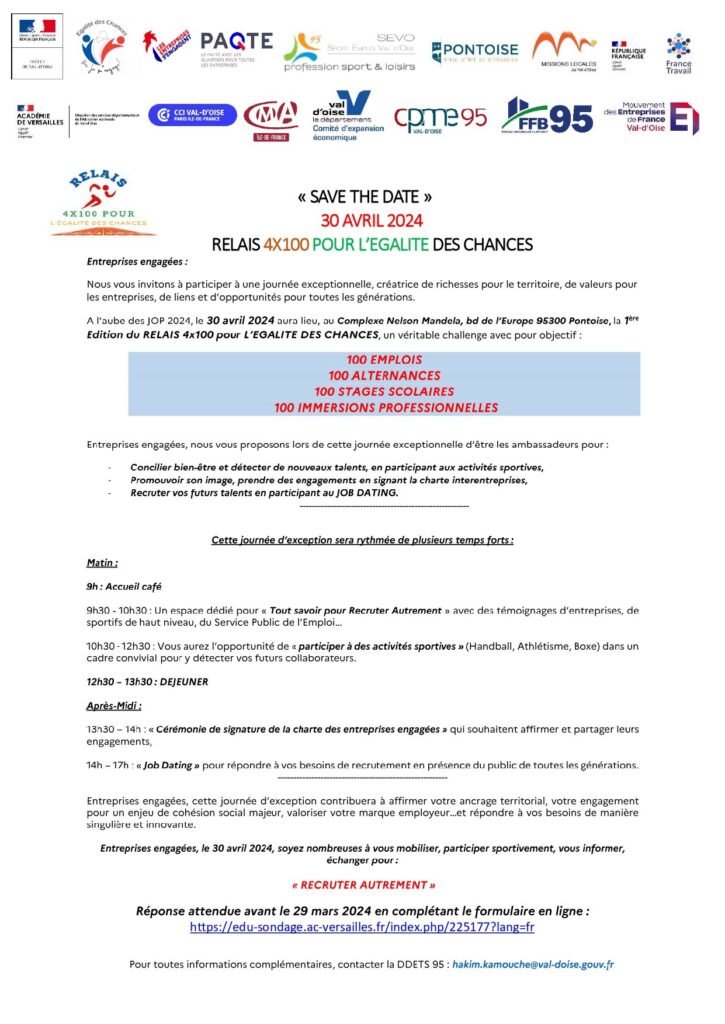 programme relais 4x100